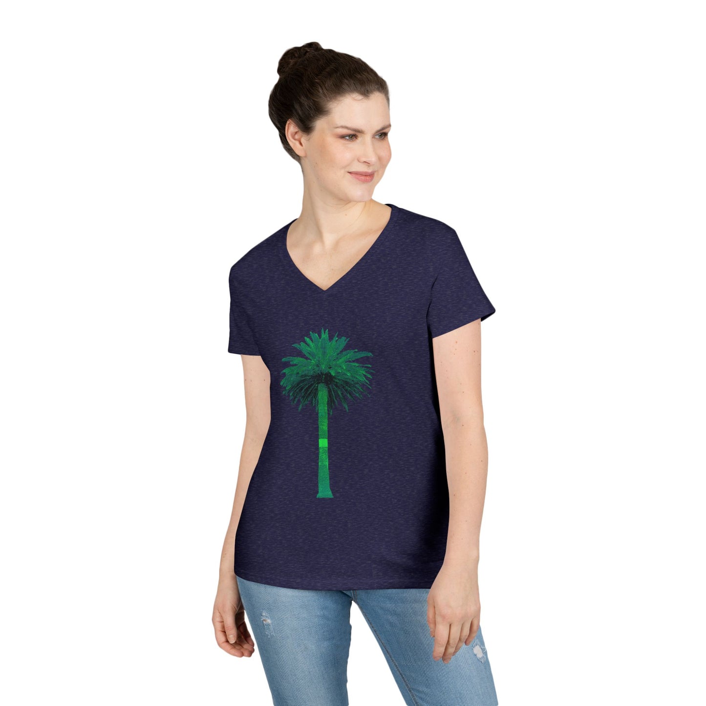 Ladies' V-Neck T-Shirt - Big Palm