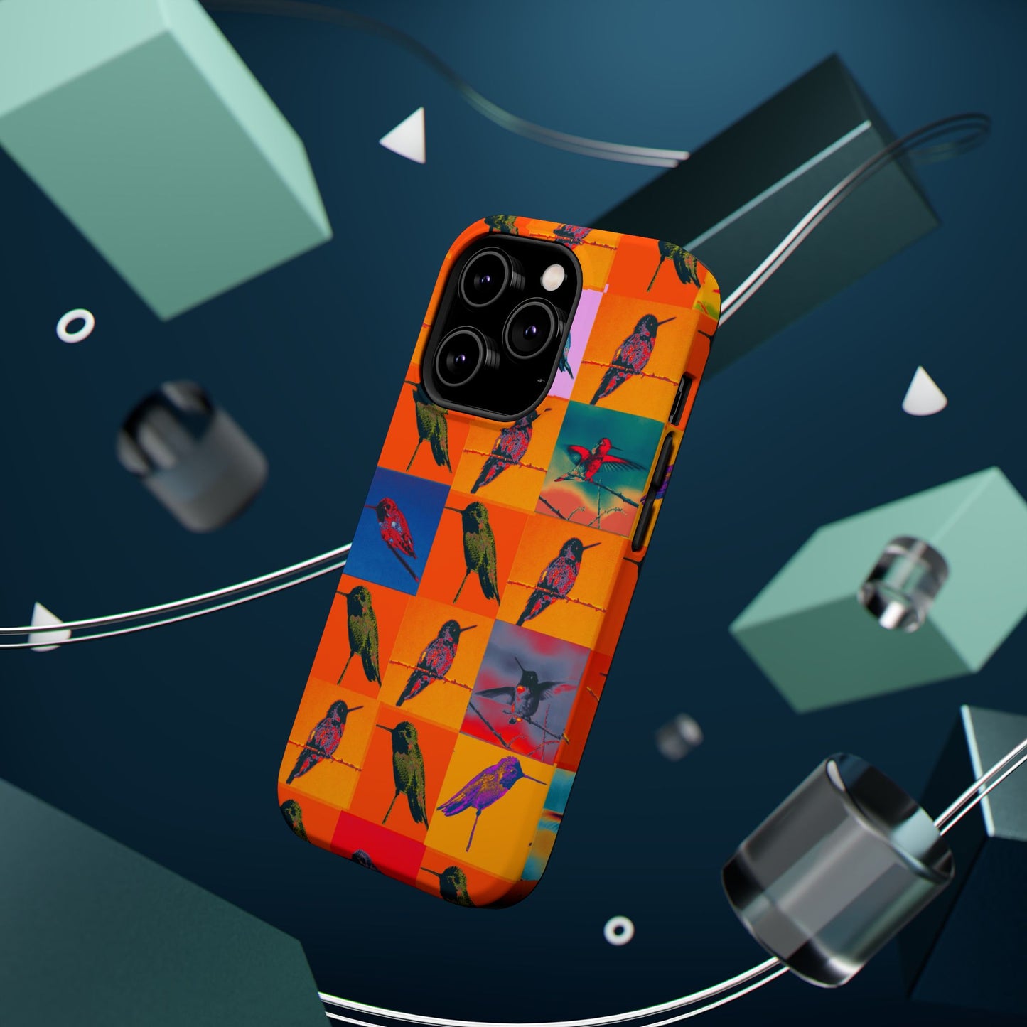 Magnetic iPhone Case - Hummingbird Collage