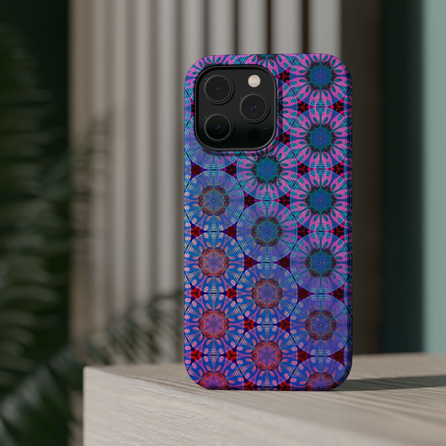 Magnetic iPhone Case - Psychedelic Purple Tapa