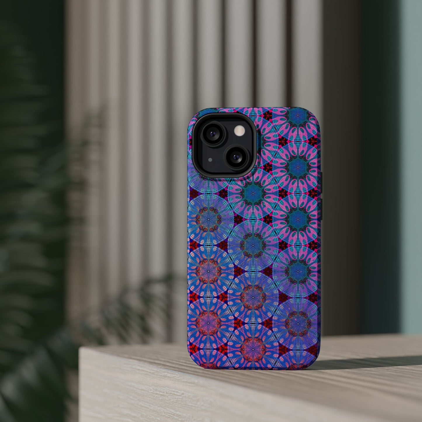 Magnetic iPhone Case - Psychedelic Purple Tapa