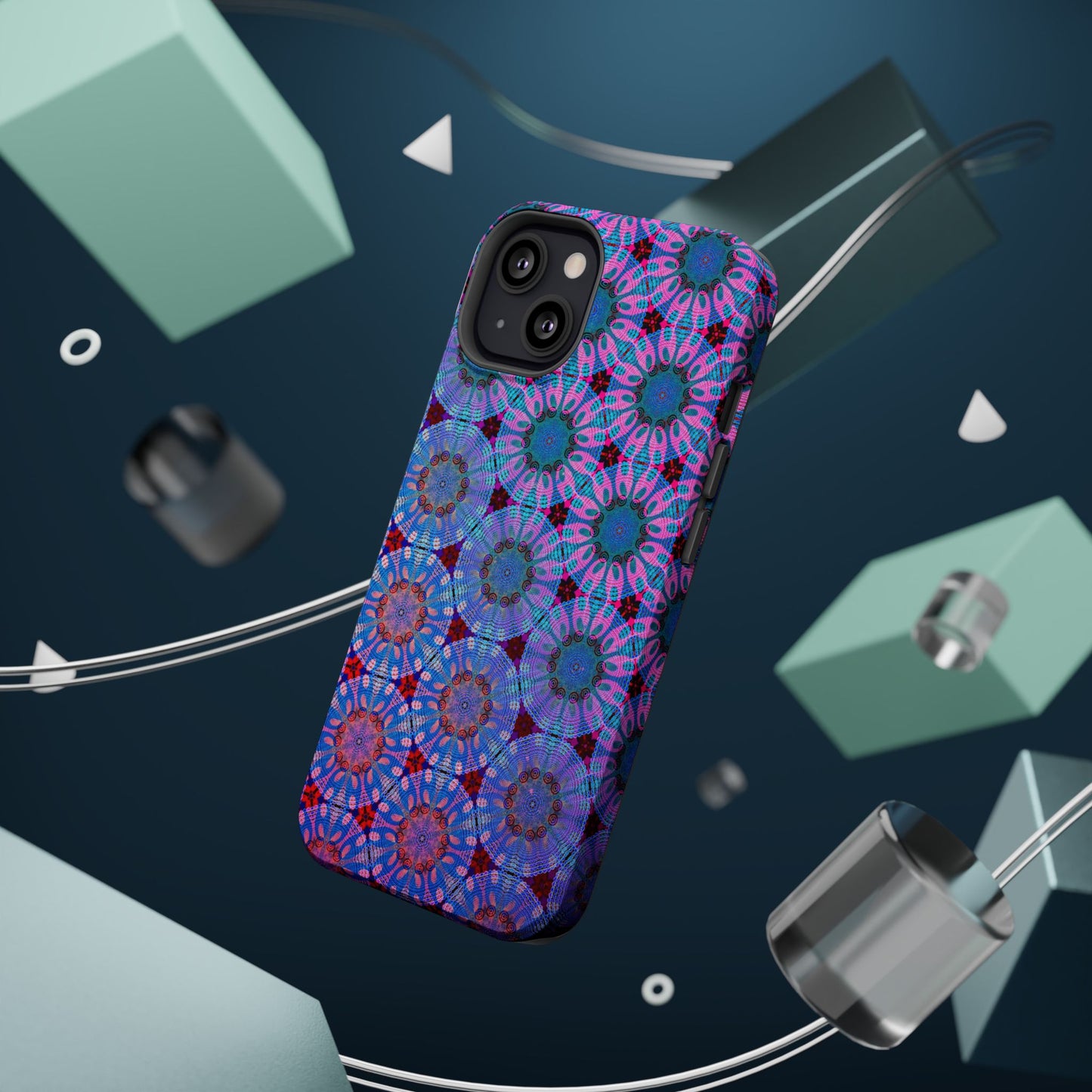 Magnetic iPhone Case - Psychedelic Purple Tapa