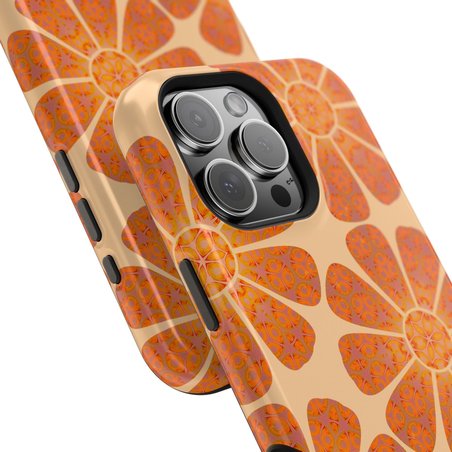 Magnetic iPhone Case - Batik Eyes Flower Pattern