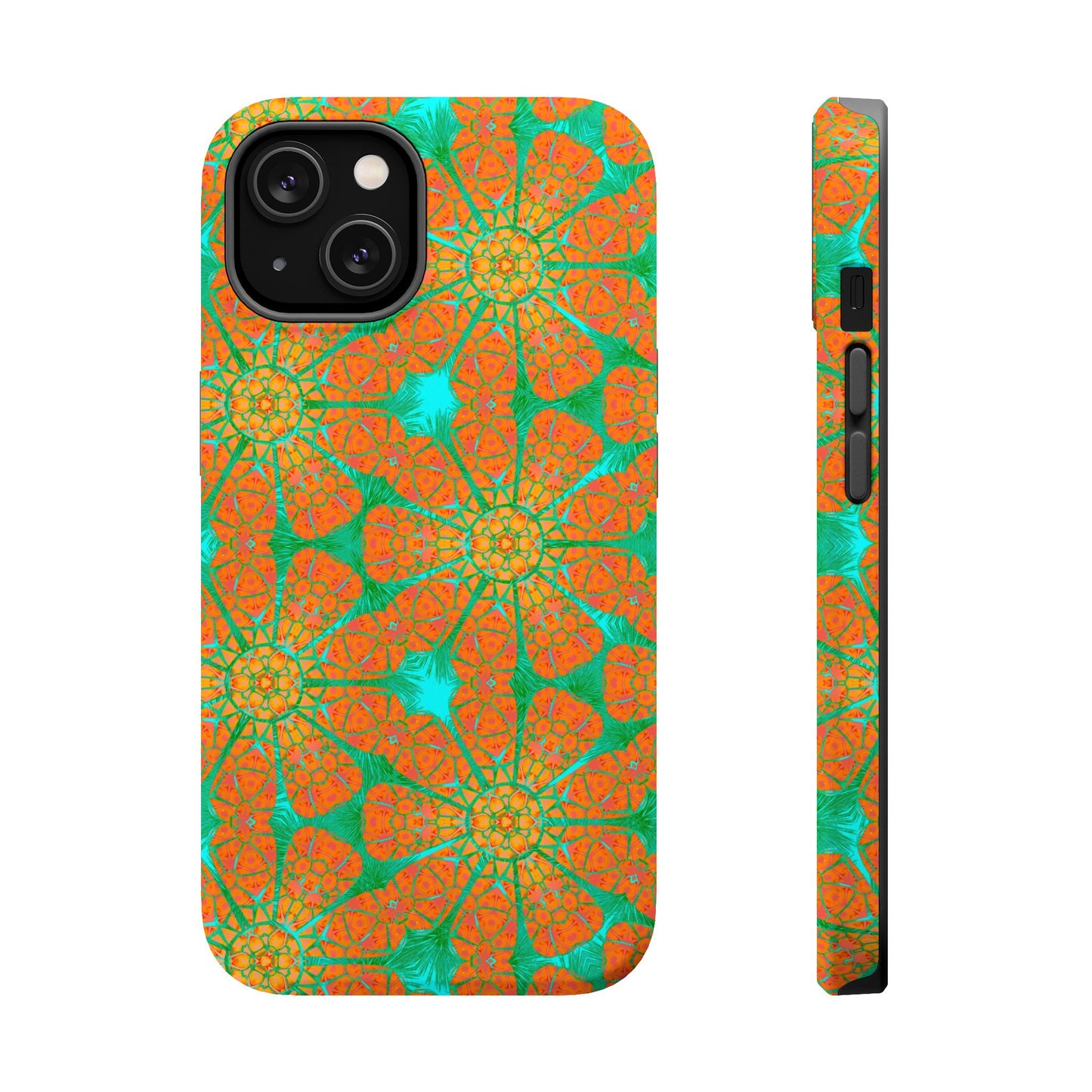 Magnetic iPhone Case - Cracked Batik Eye Flower