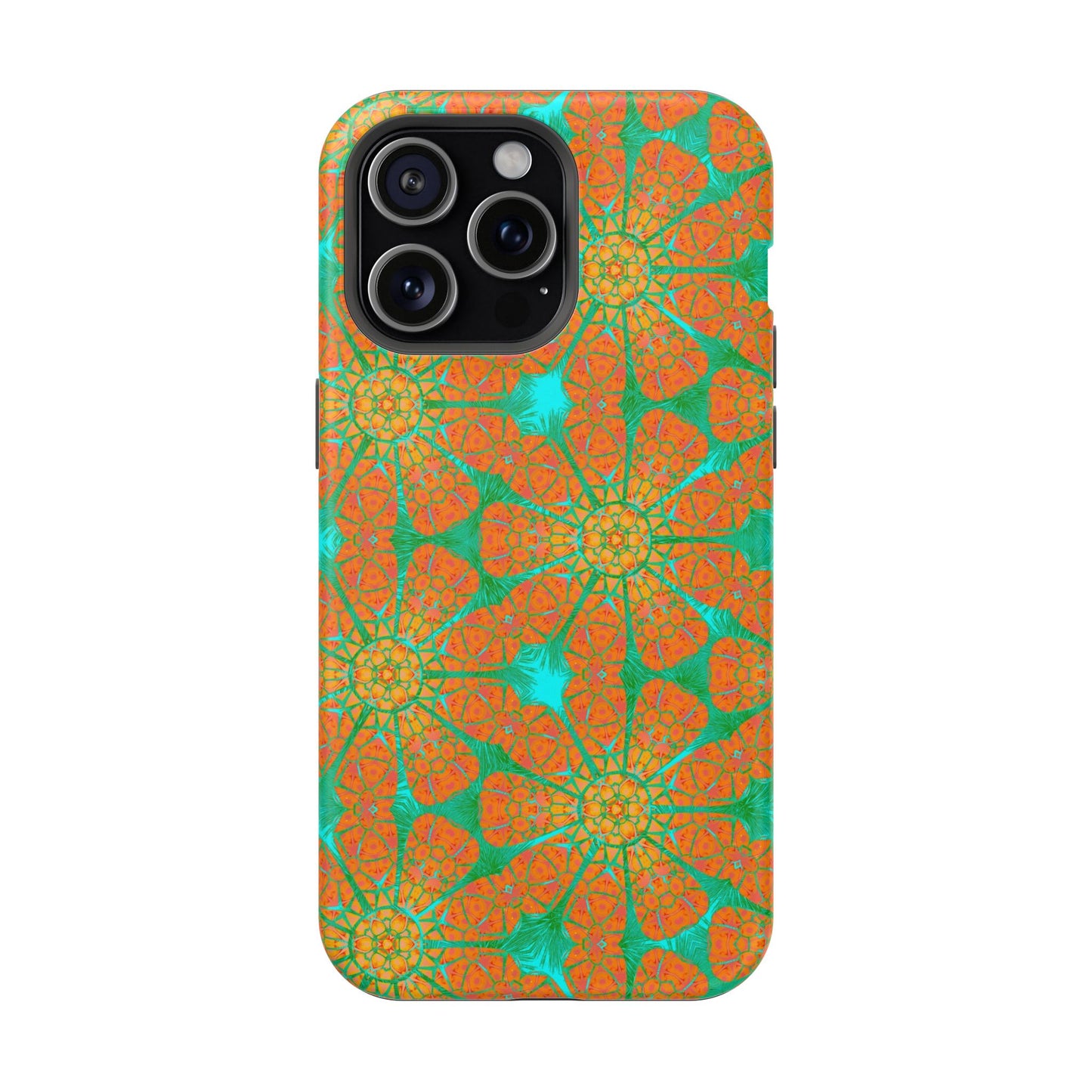 Magnetic iPhone Case - Cracked Batik Eye Flower