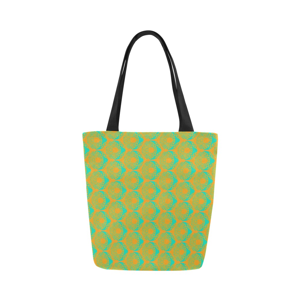 Premium All Print Canvas Tote Bag - Orange Psychedelic Donut