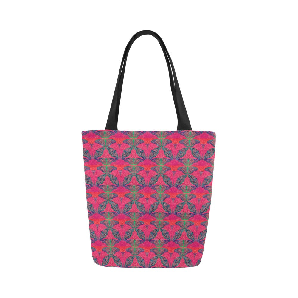 Premium All Print Canvas Tote Bag - Red Thermal Butterfly