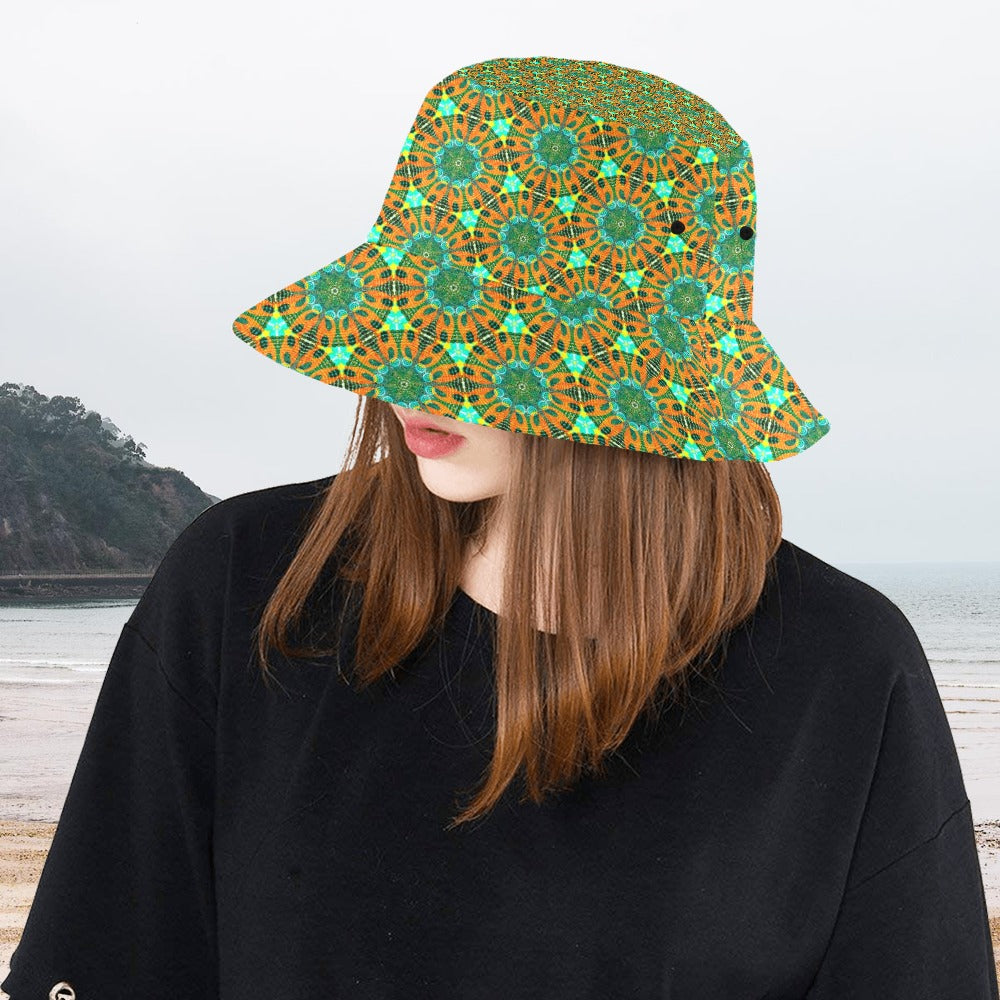 Women's All Over Print Bucket Hat - Water Color Tapa