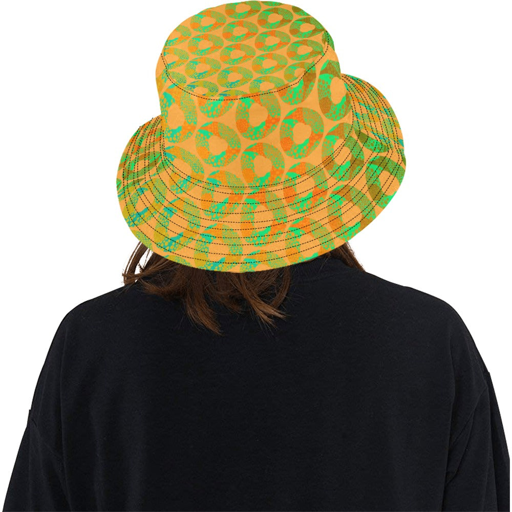 Women's All Over Print Bucket Hat - Psychedelic Donut Squeeze