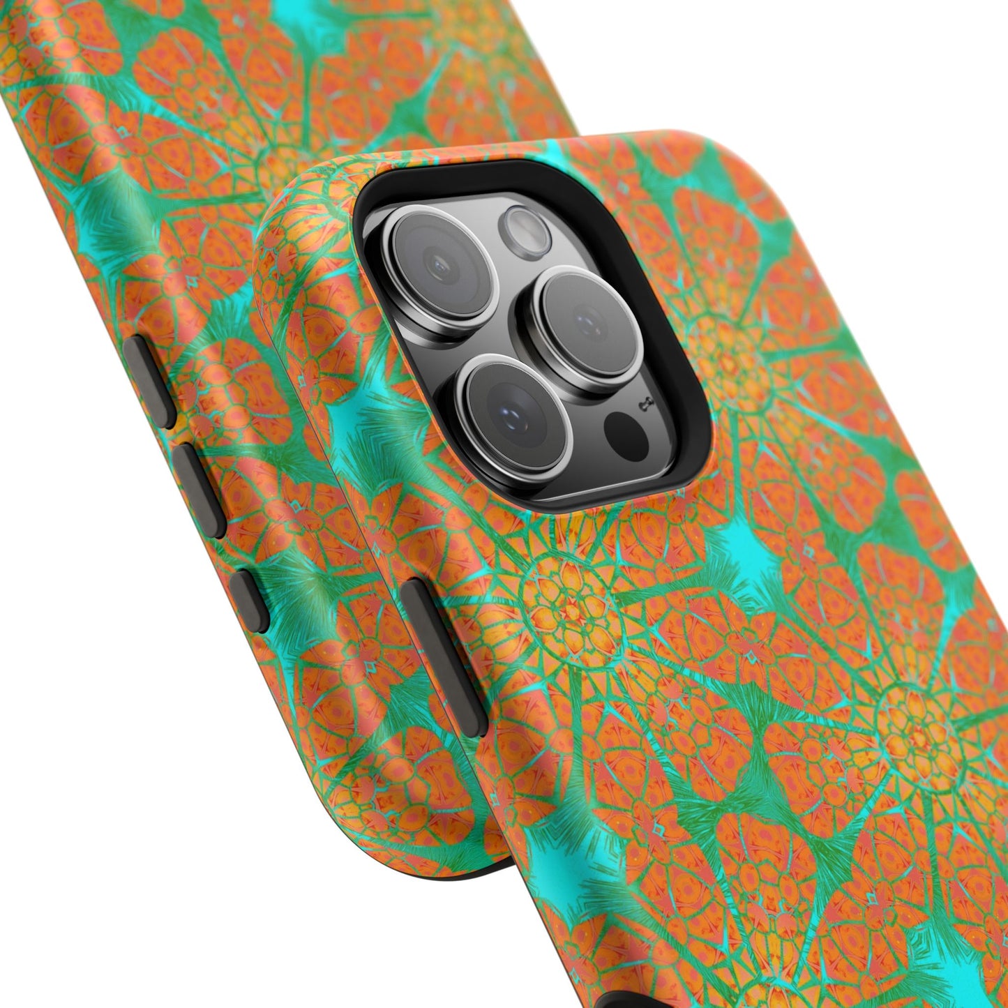 Magnetic iPhone Case - Cracked Batik Eye Flower
