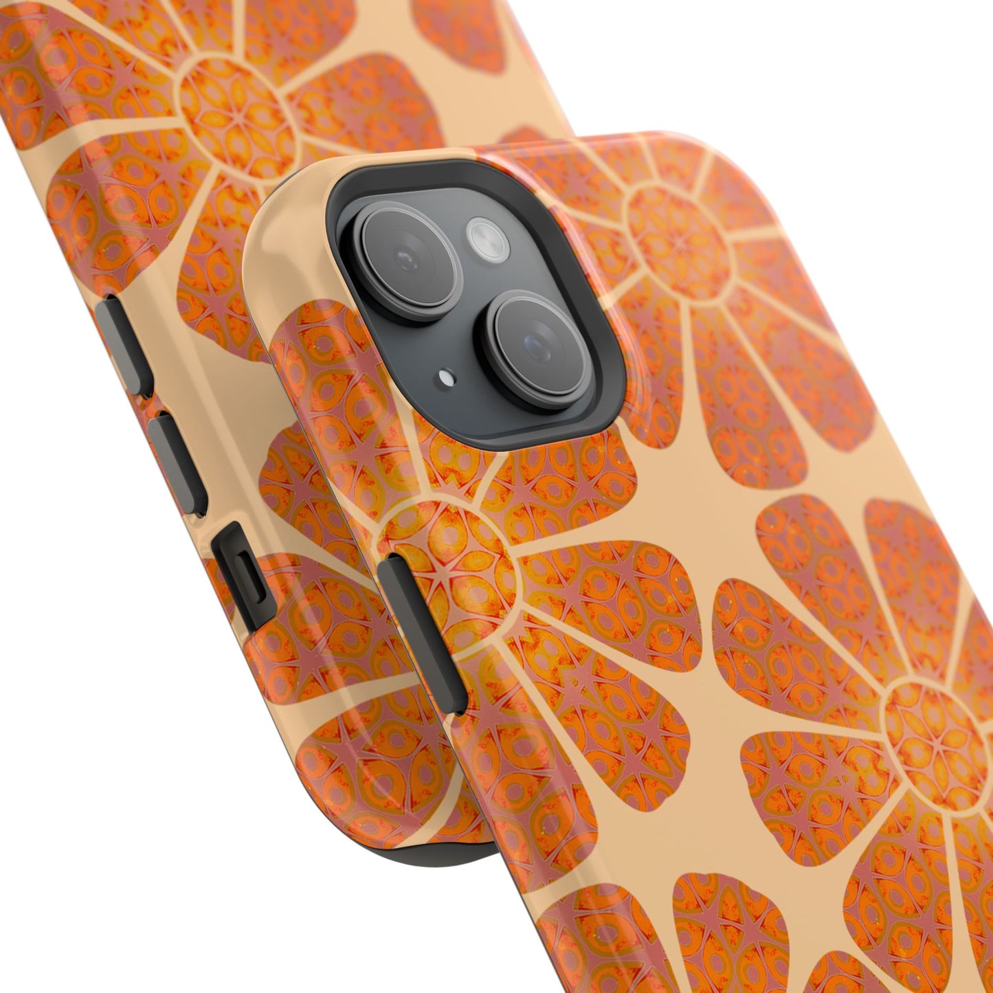 Magnetic iPhone Case - Batik Eyes Flower Pattern