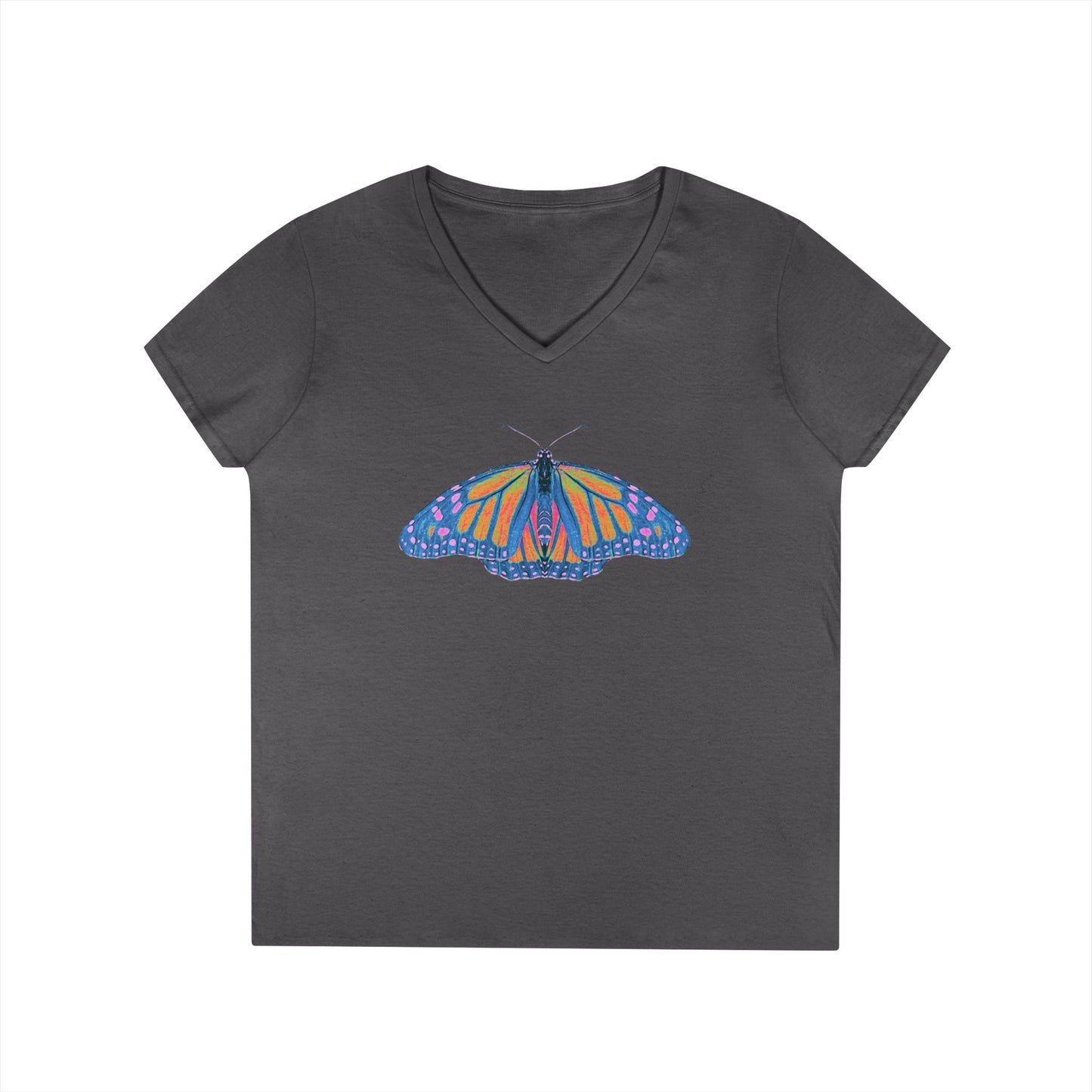 Ladies' V-Neck T-Shirt - Thermal Butterfly
