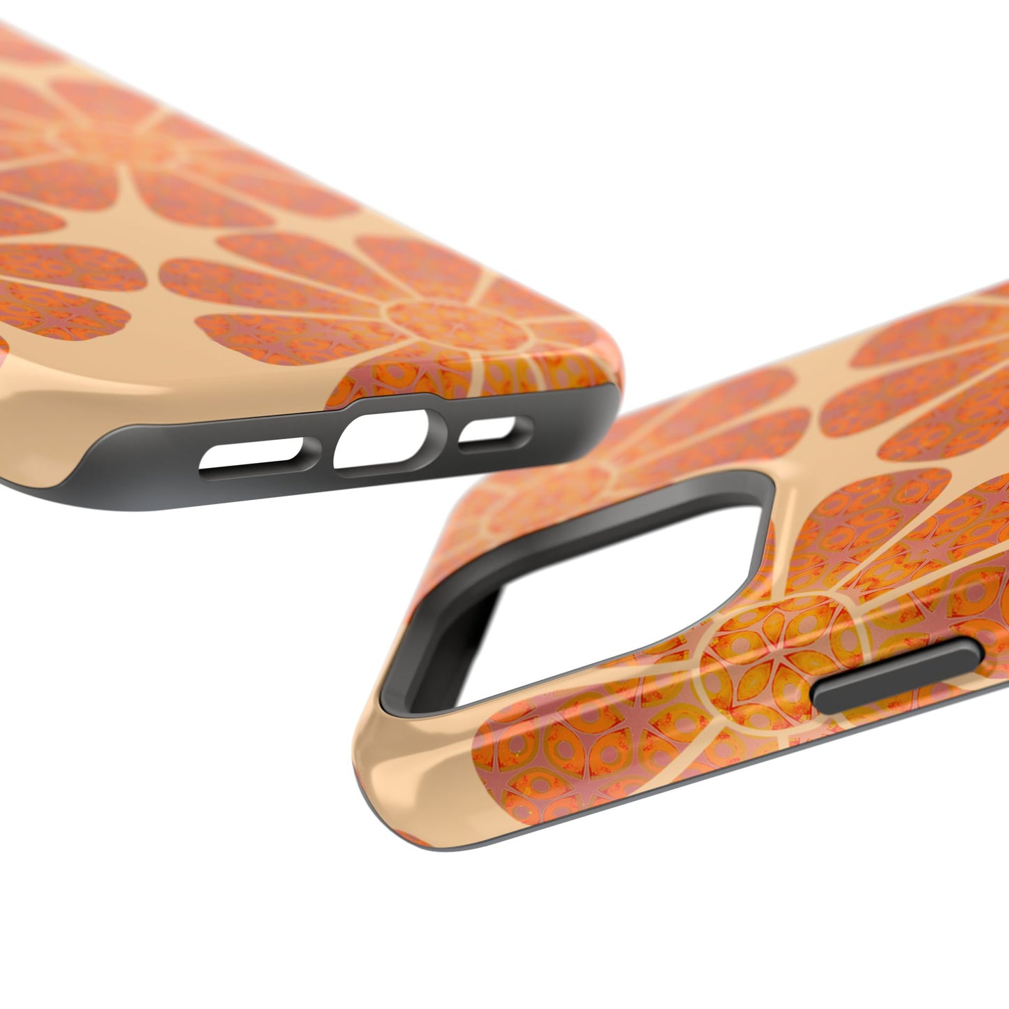 Magnetic iPhone Case - Batik Eyes Flower Pattern