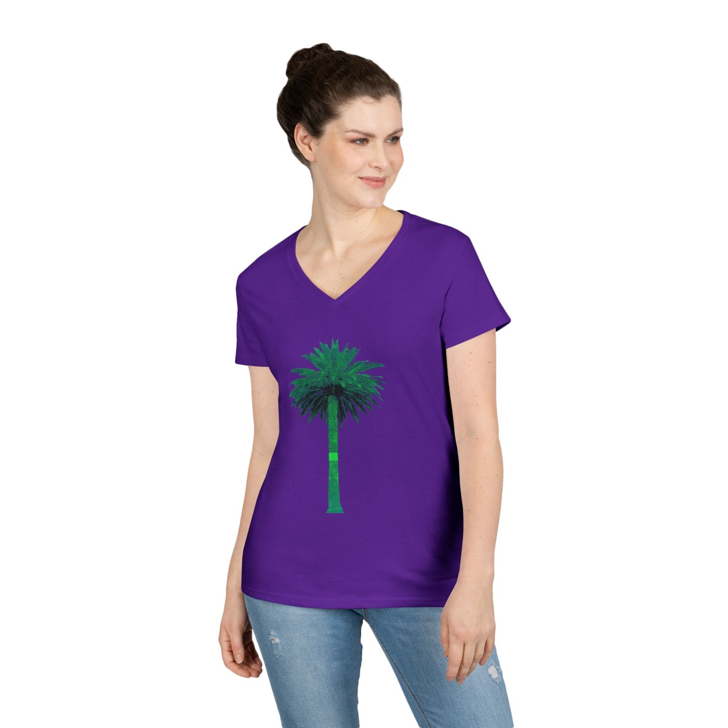 Ladies' V-Neck T-Shirt - Big Palm