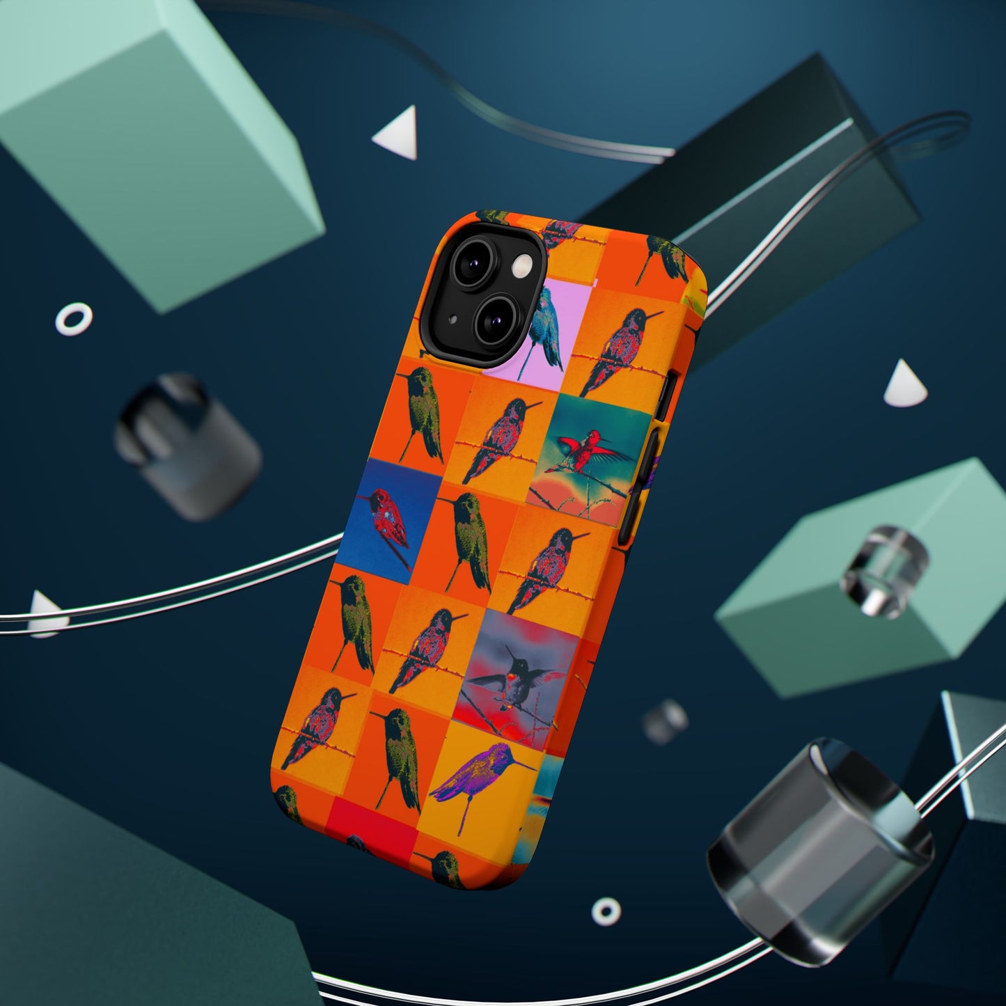 Magnetic iPhone Case - Hummingbird Collage