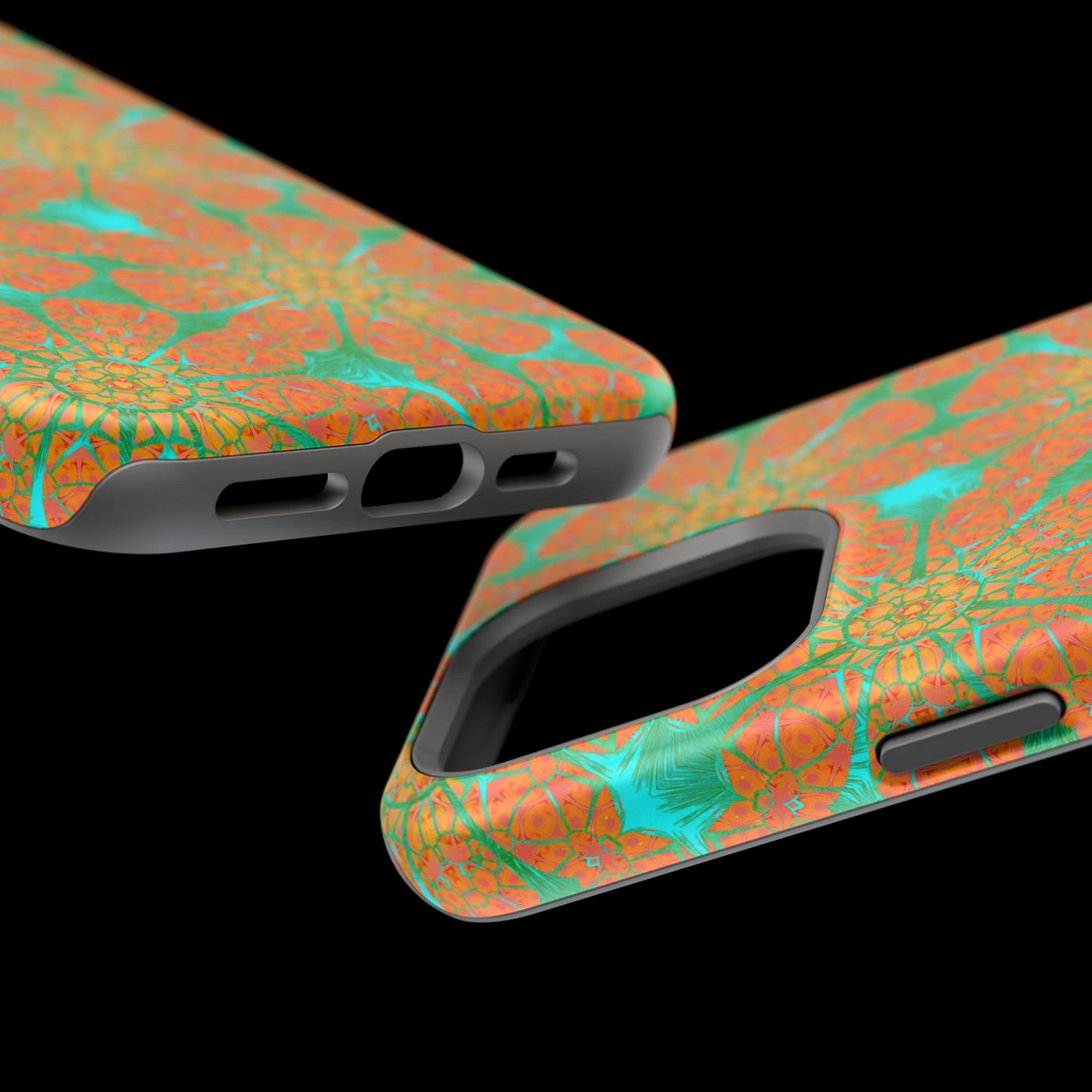 Magnetic iPhone Case - Cracked Batik Eye Flower