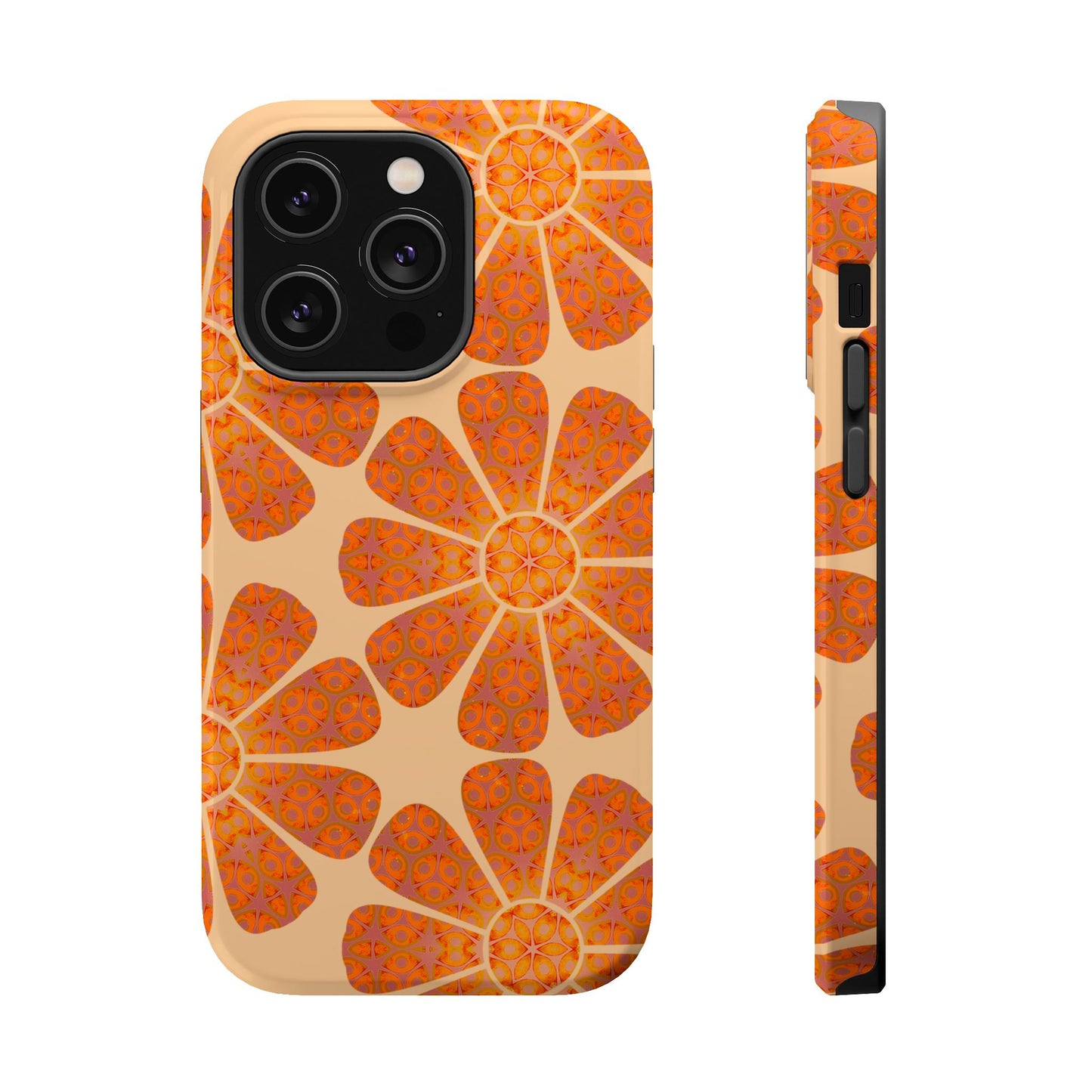 Magnetic iPhone Case - Batik Eyes Flower Pattern