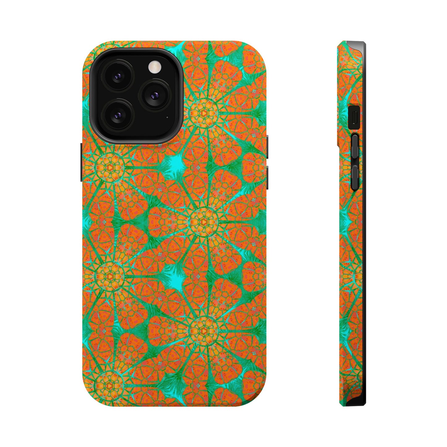 Magnetic iPhone Case - Cracked Batik Eye Flower