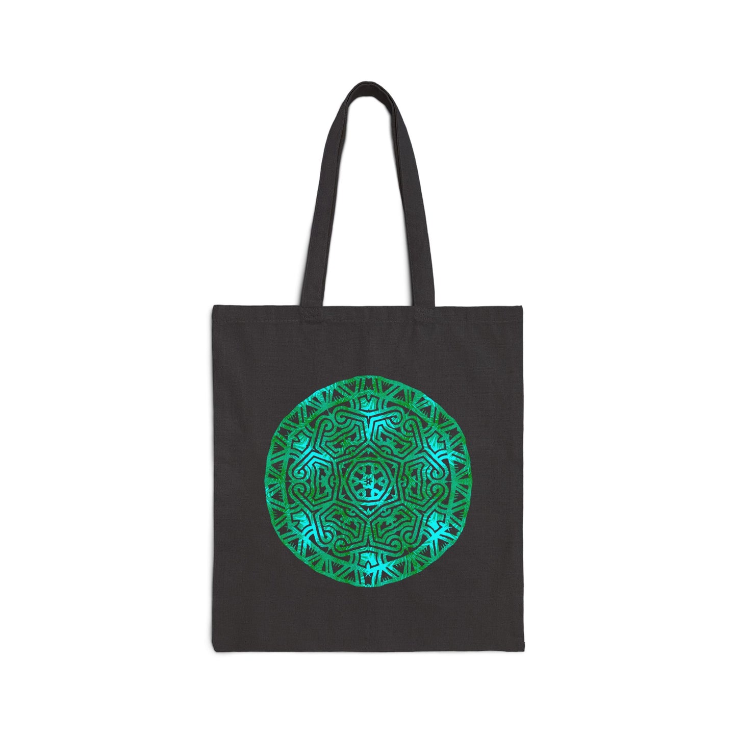 Cotton Canvas Tote Bag - Fuzzy Palm Mandala