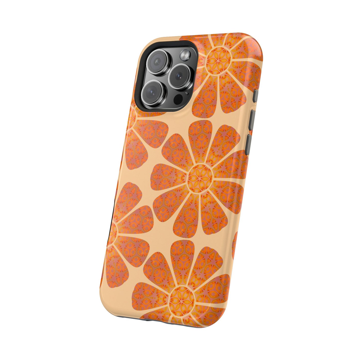 Magnetic iPhone Case - Batik Eyes Flower Pattern