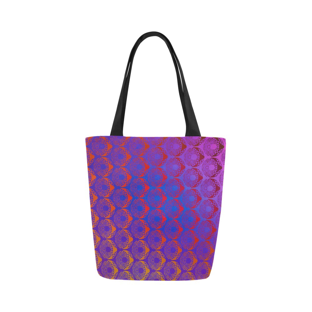 Premium All Print Canvas Tote Bag - Psychedelic Purple Donut