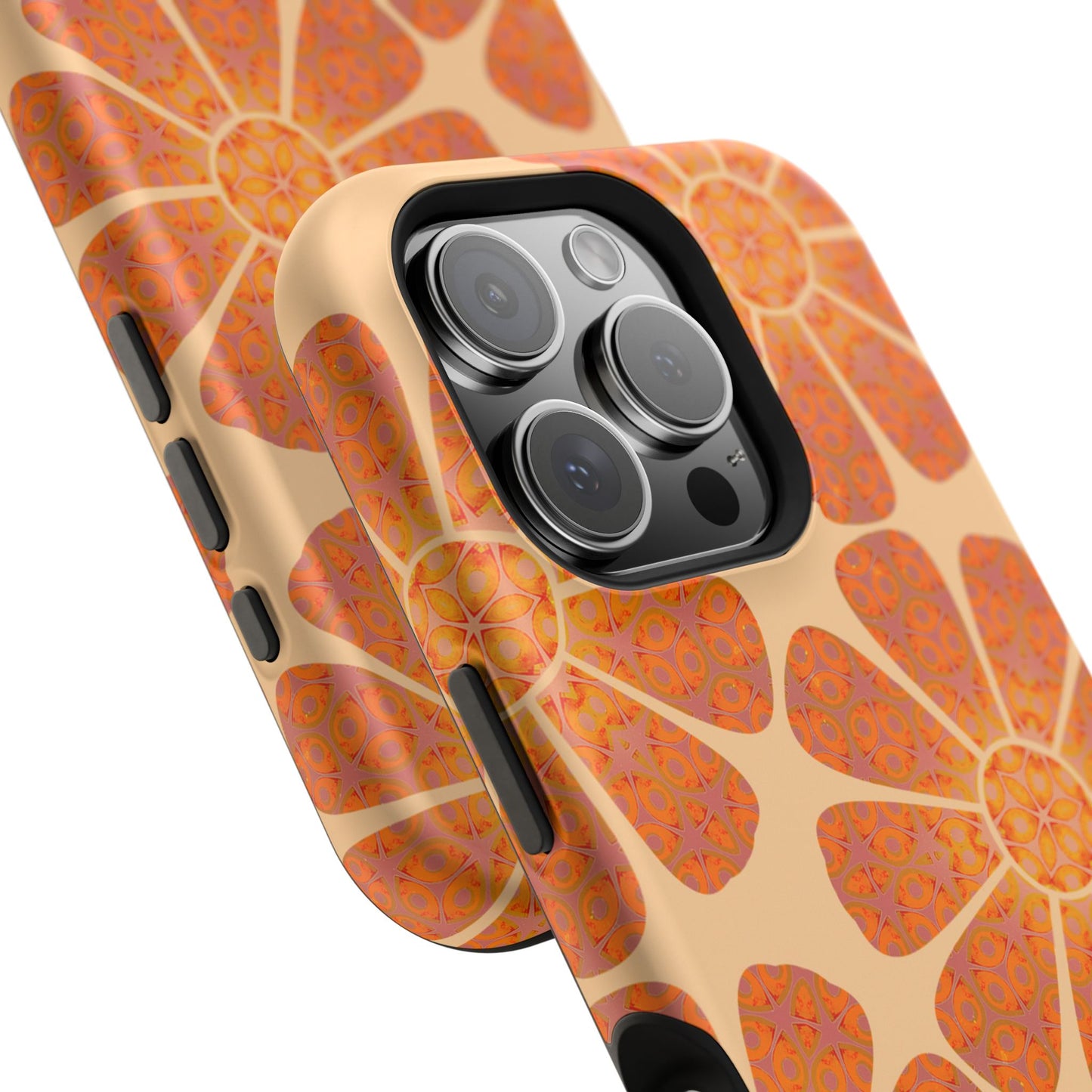 Magnetic iPhone Case - Batik Eyes Flower Pattern