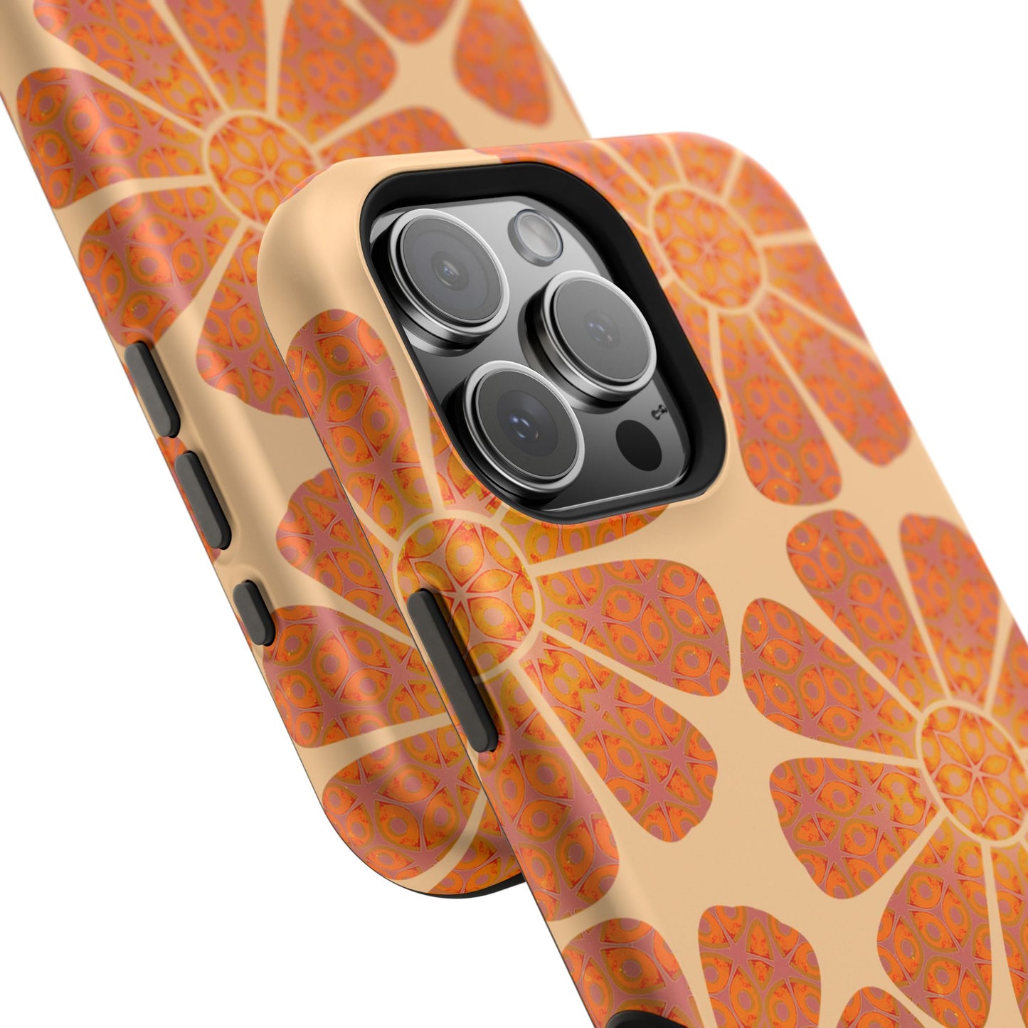 Magnetic iPhone Case - Batik Eyes Flower Pattern