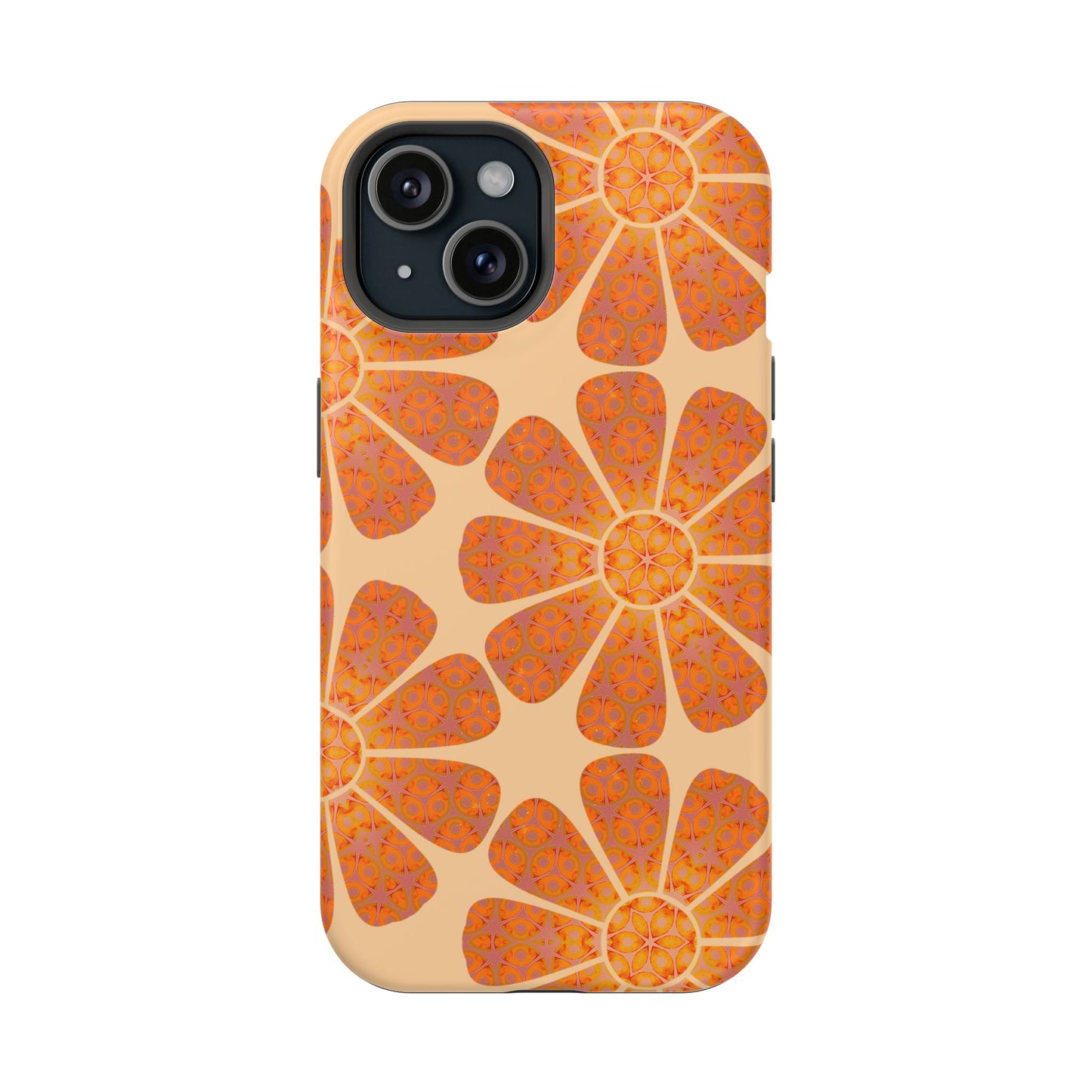 Magnetic iPhone Case - Batik Eyes Flower Pattern