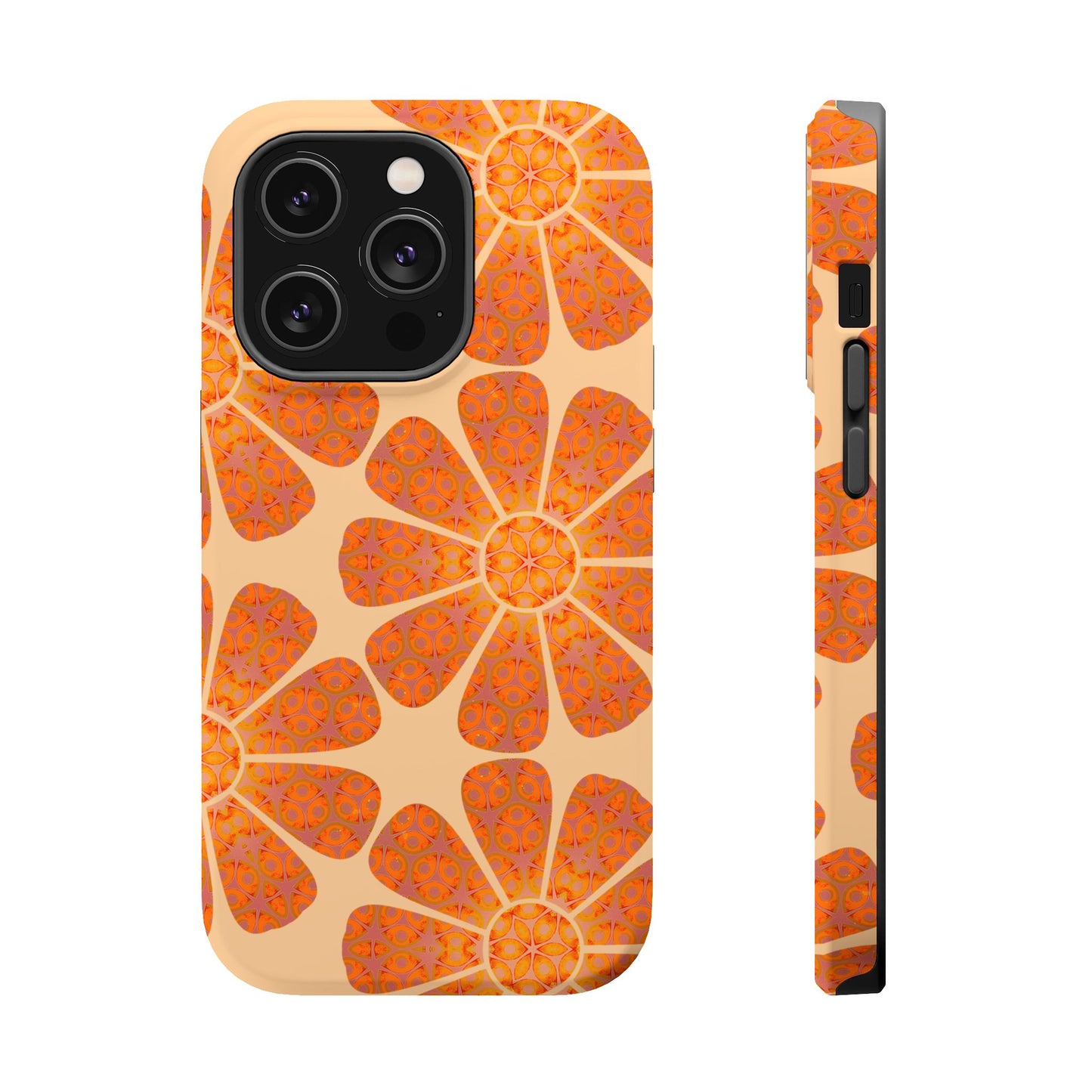 Magnetic iPhone Case - Batik Eyes Flower Pattern