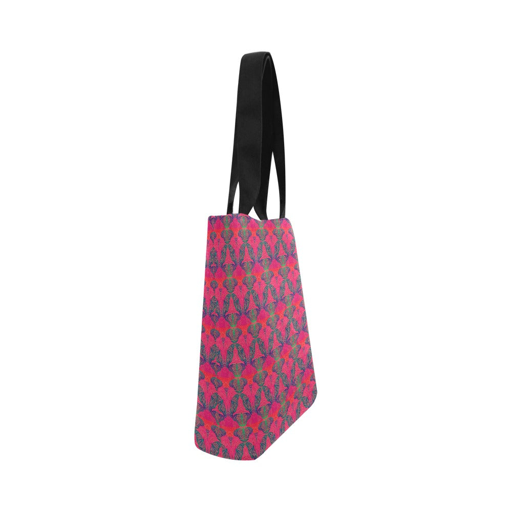 Premium All Print Canvas Tote Bag - Red Thermal Butterfly