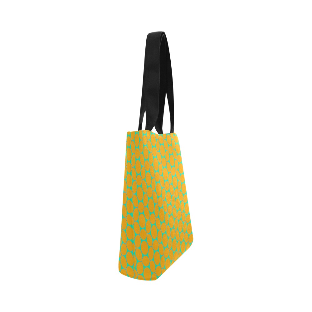 Premium All Print Canvas Tote Bag - Lemon Bubbles