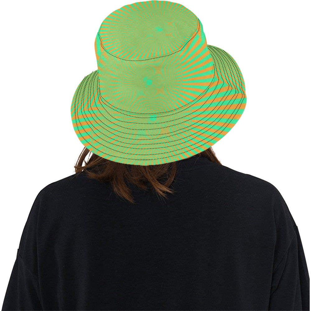 Women's All Over Print Bucket Hat -Psychedelic Sun Eye