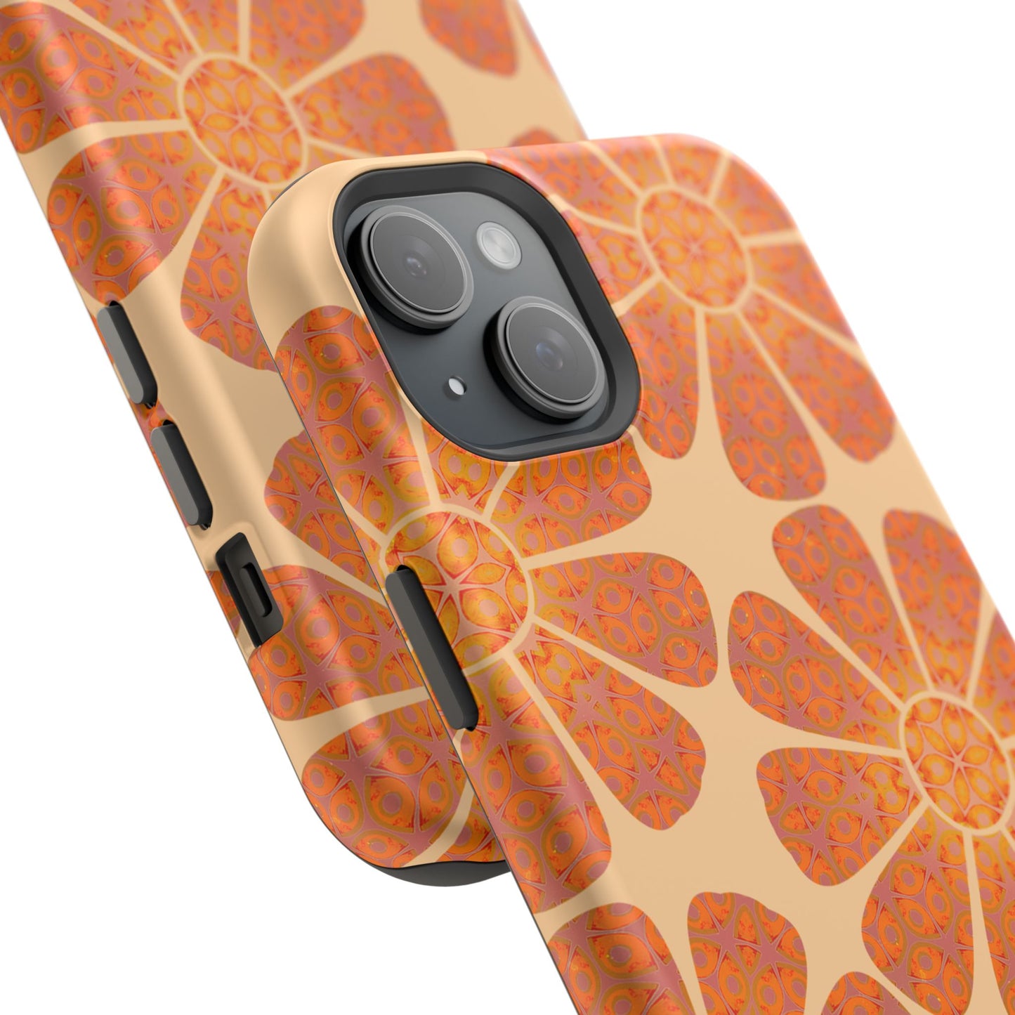 Magnetic iPhone Case - Batik Eyes Flower Pattern