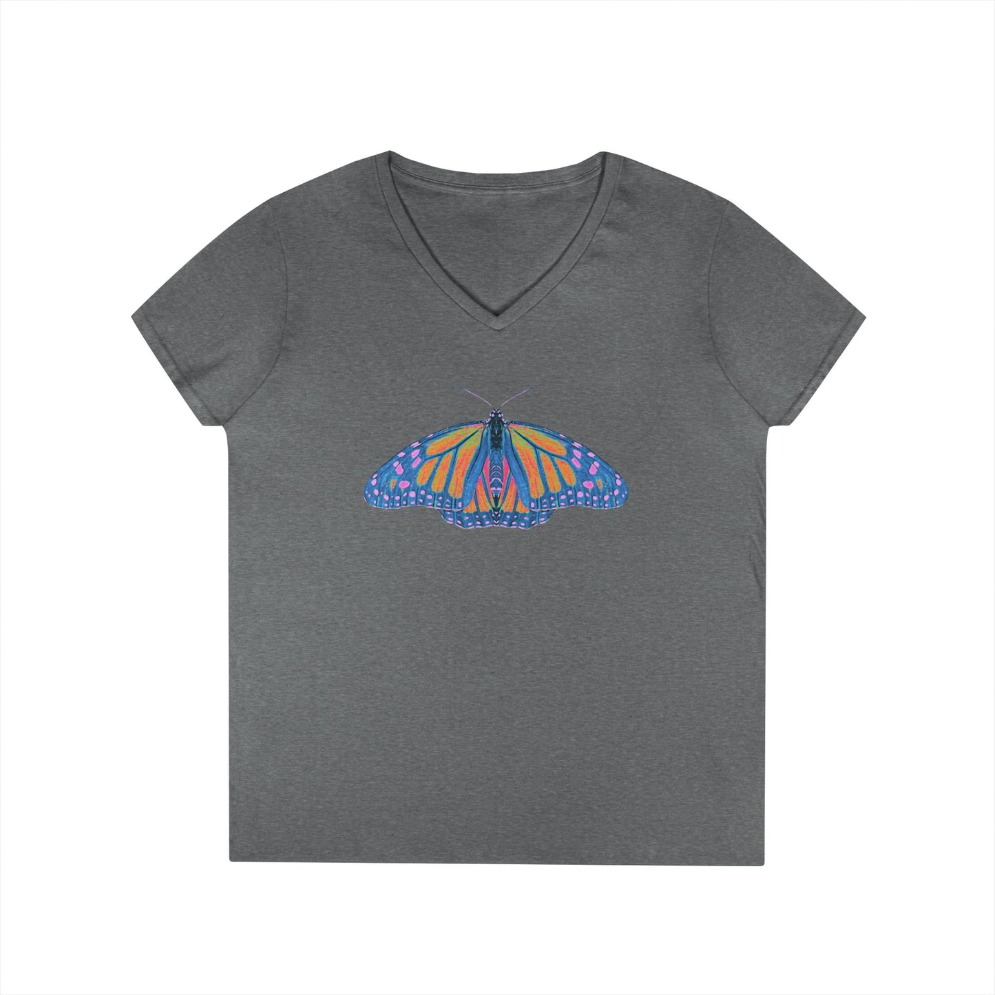 Ladies' V-Neck T-Shirt - Thermal Butterfly