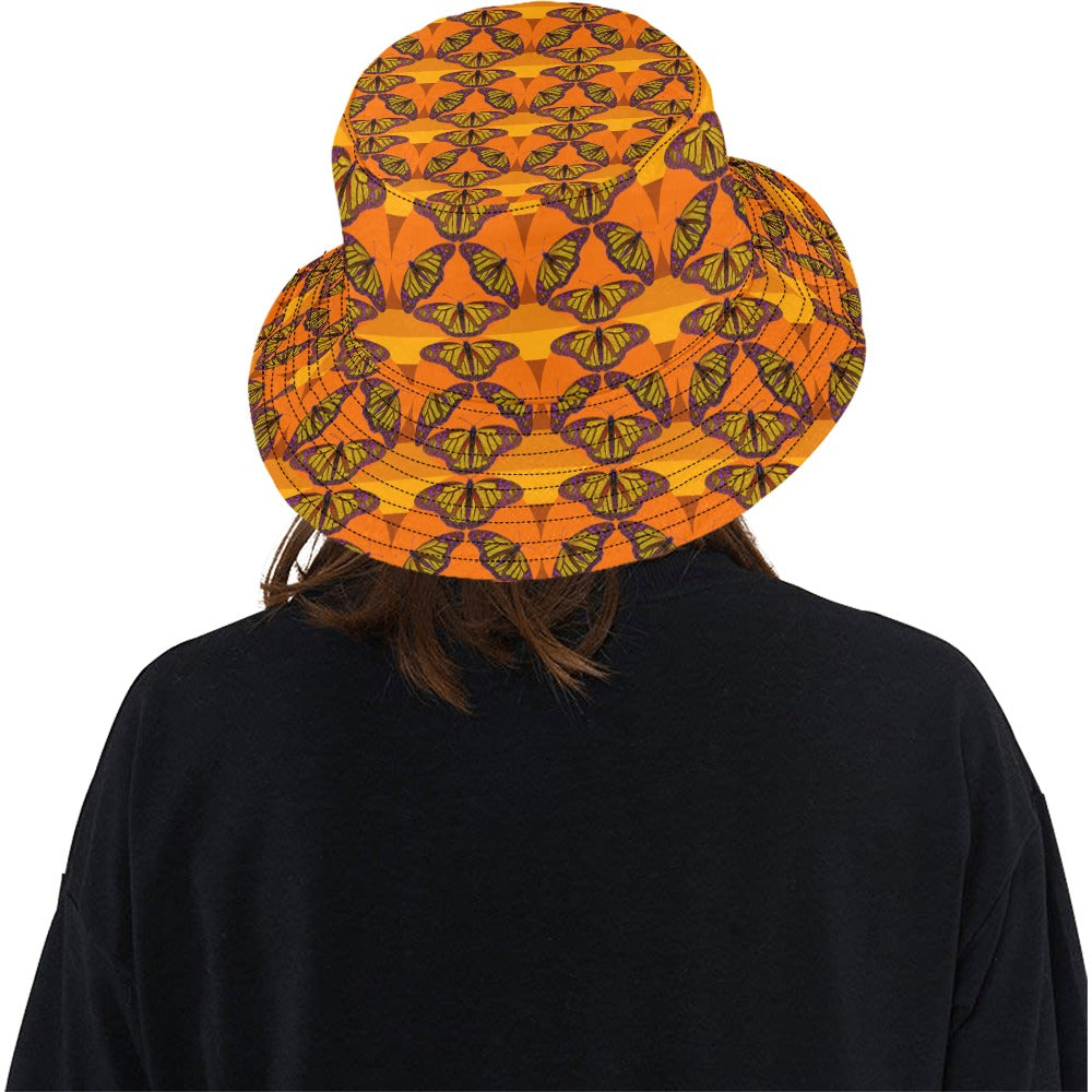 Women's All Over Print Bucket Hat - Butterfly Sunset
