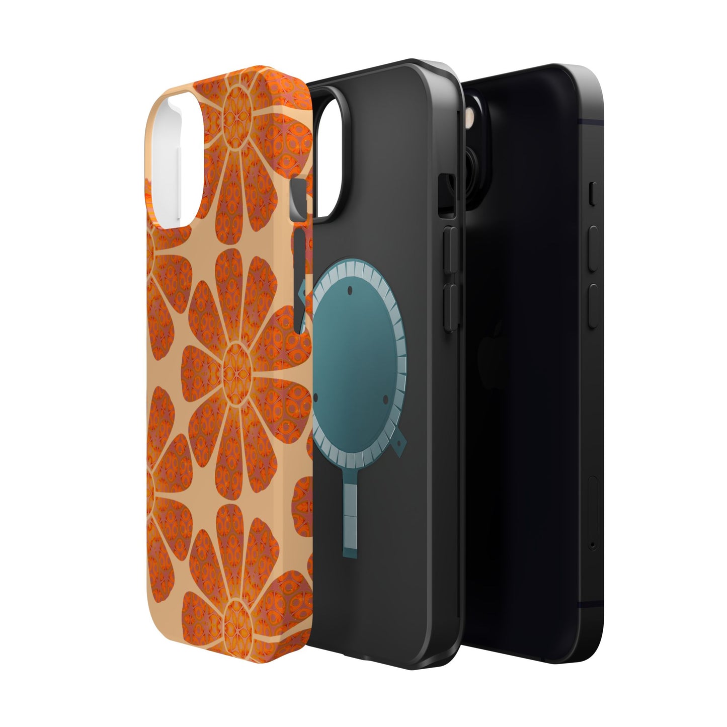 Magnetic iPhone Case - Batik Eyes Flower Pattern