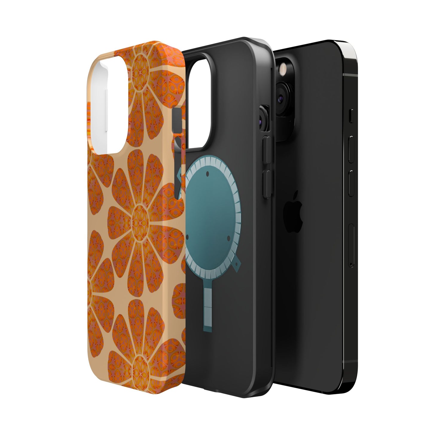 Magnetic iPhone Case - Batik Eyes Flower Pattern