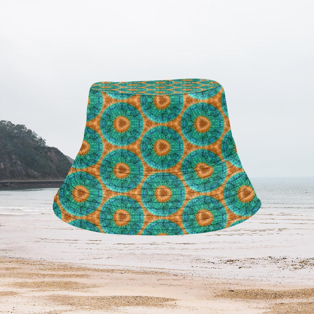 Women's All Over Print Bucket Hat - Fuzzy Donut Flower