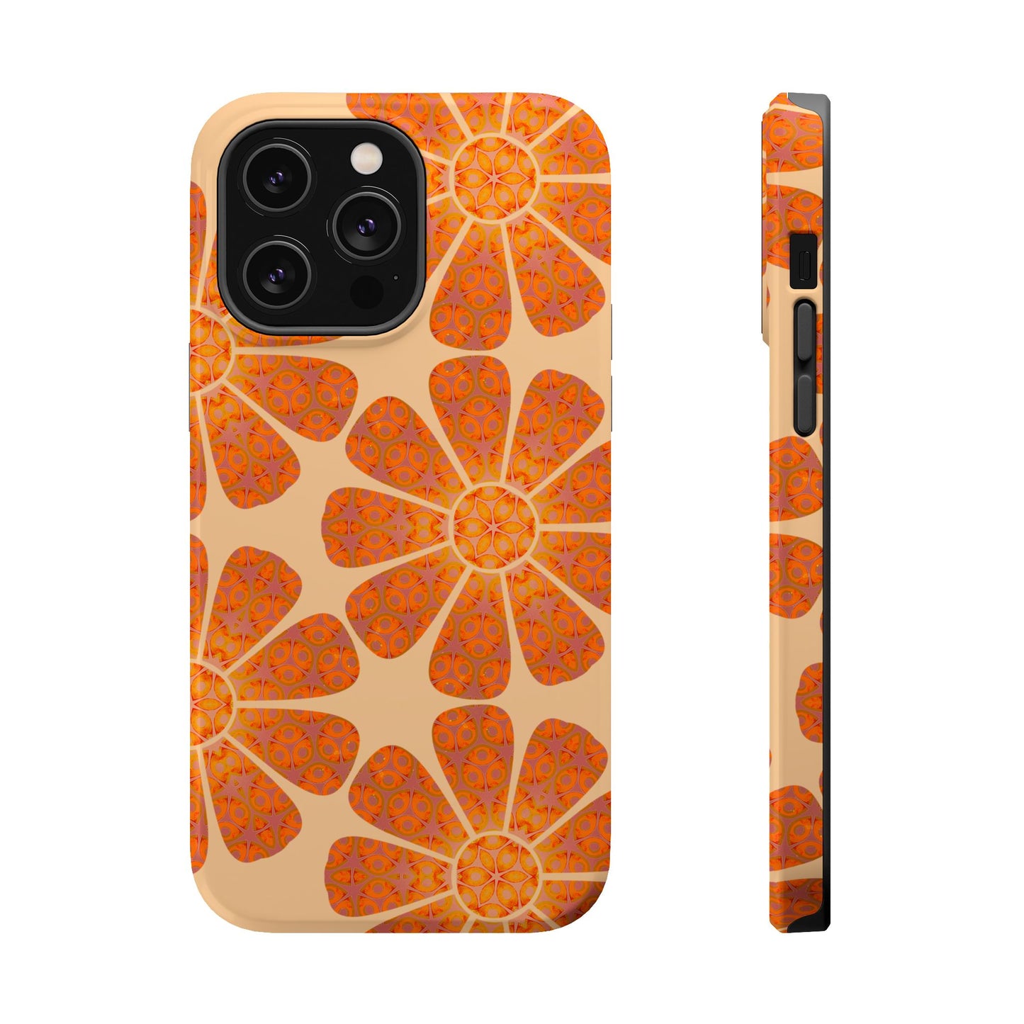 Magnetic iPhone Case - Batik Eyes Flower Pattern
