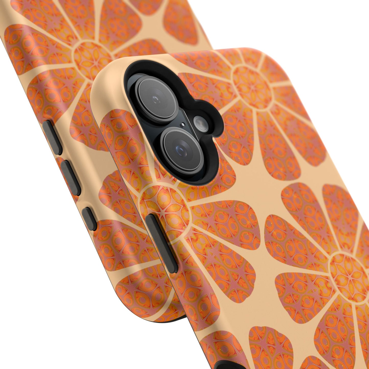 Magnetic iPhone Case - Batik Eyes Flower Pattern