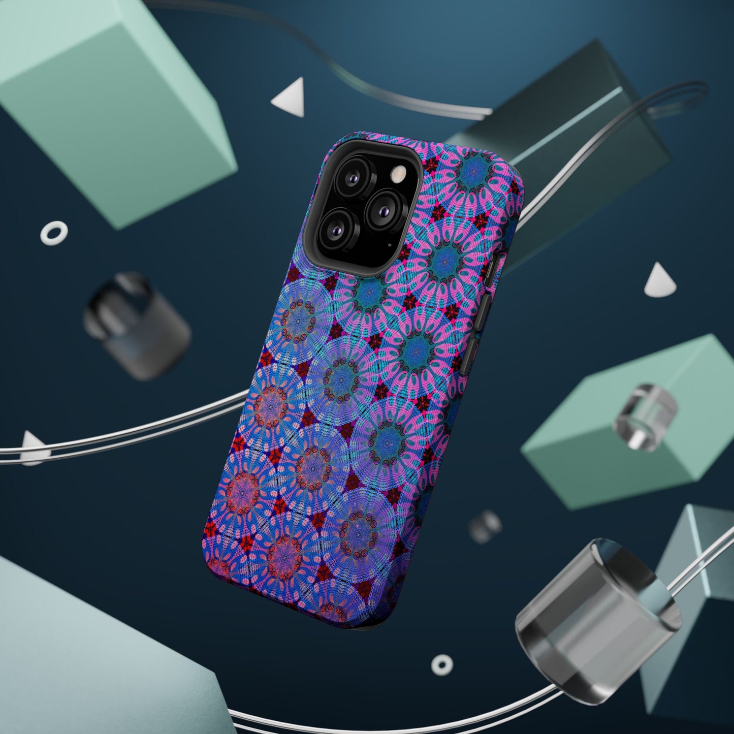 Magnetic iPhone Case - Psychedelic Purple Tapa