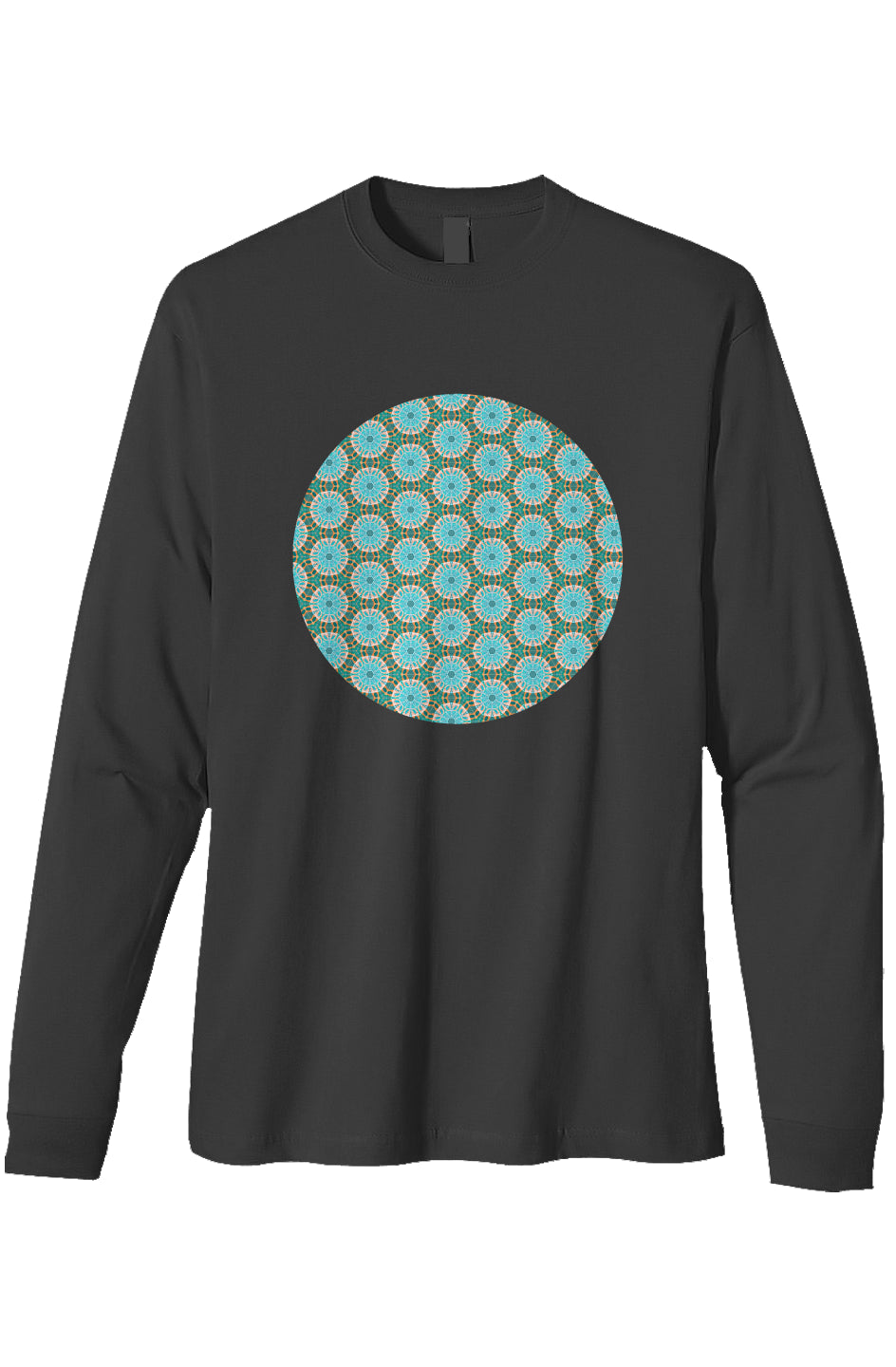 Organic Black Heavyweight Long Sleeve T-Shirt- Pea