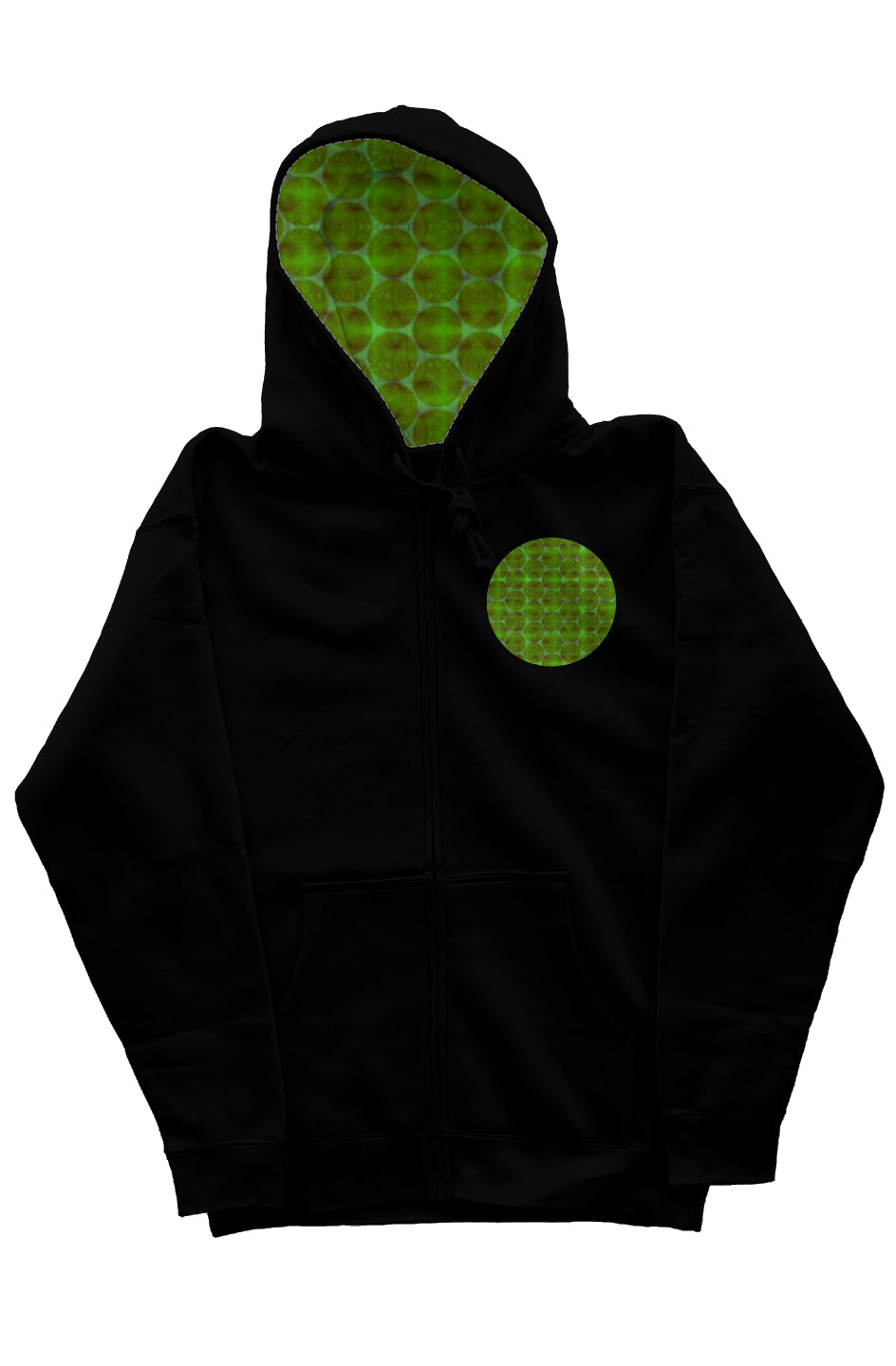 Zip Hoody with Hood Liner - Agave Circle