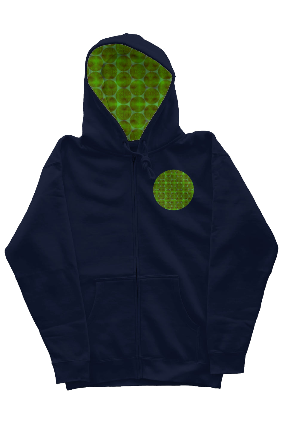 Zip Hoody with Hood Liner - Agave Circle