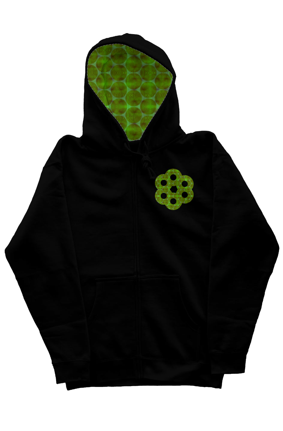 Zip Hoody with Hood Liner - Agave Honeycomb