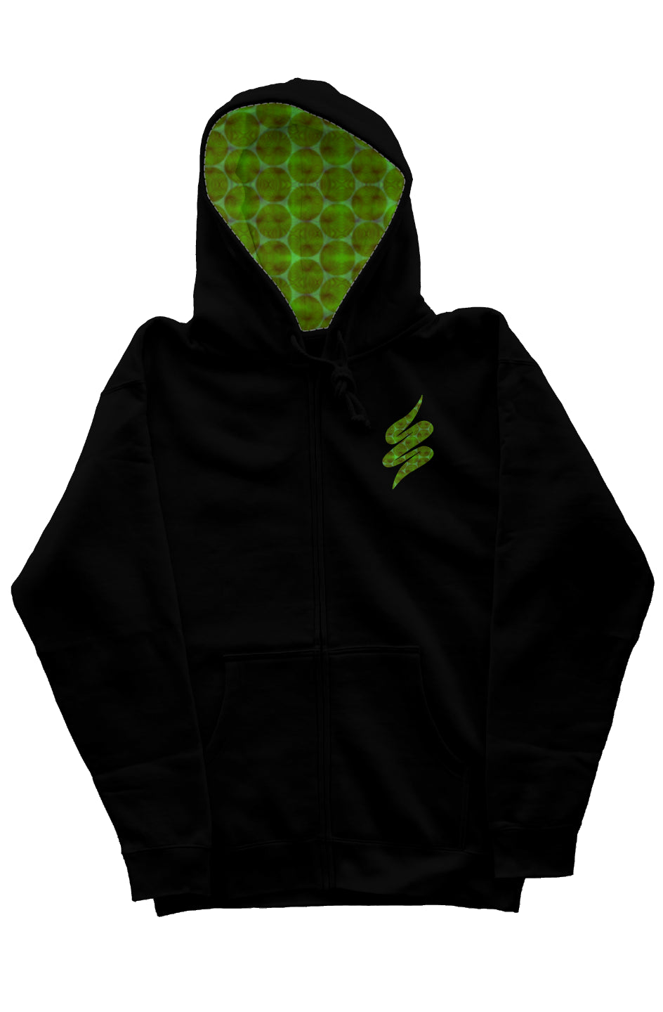Zip Hoody with Graphic Hood Liner - Agave Swoop