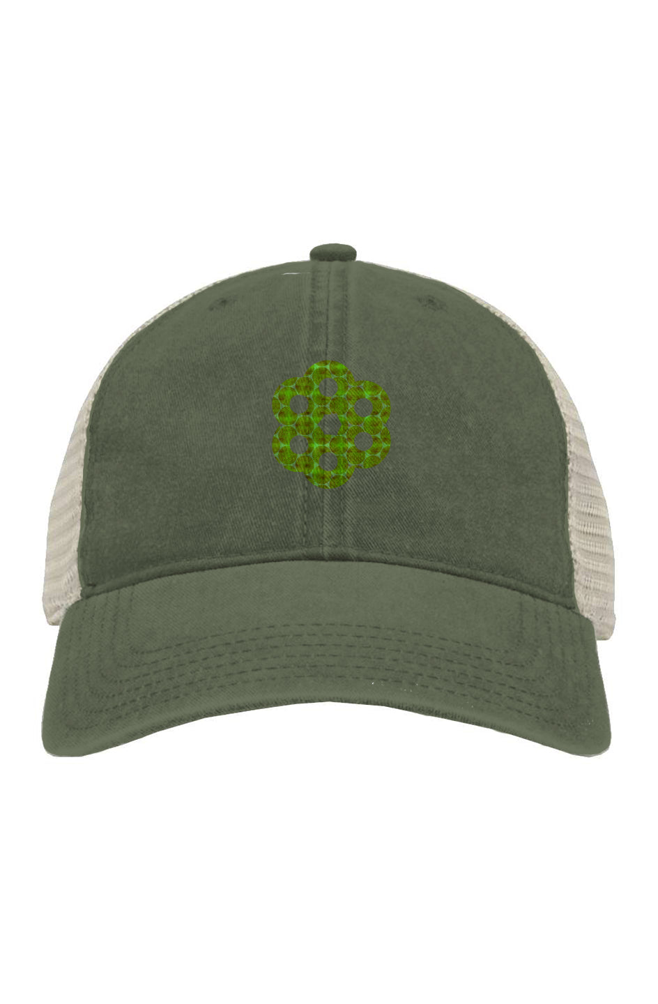Pigment-Dyed Trucker Cap - Agave Honeycomb
