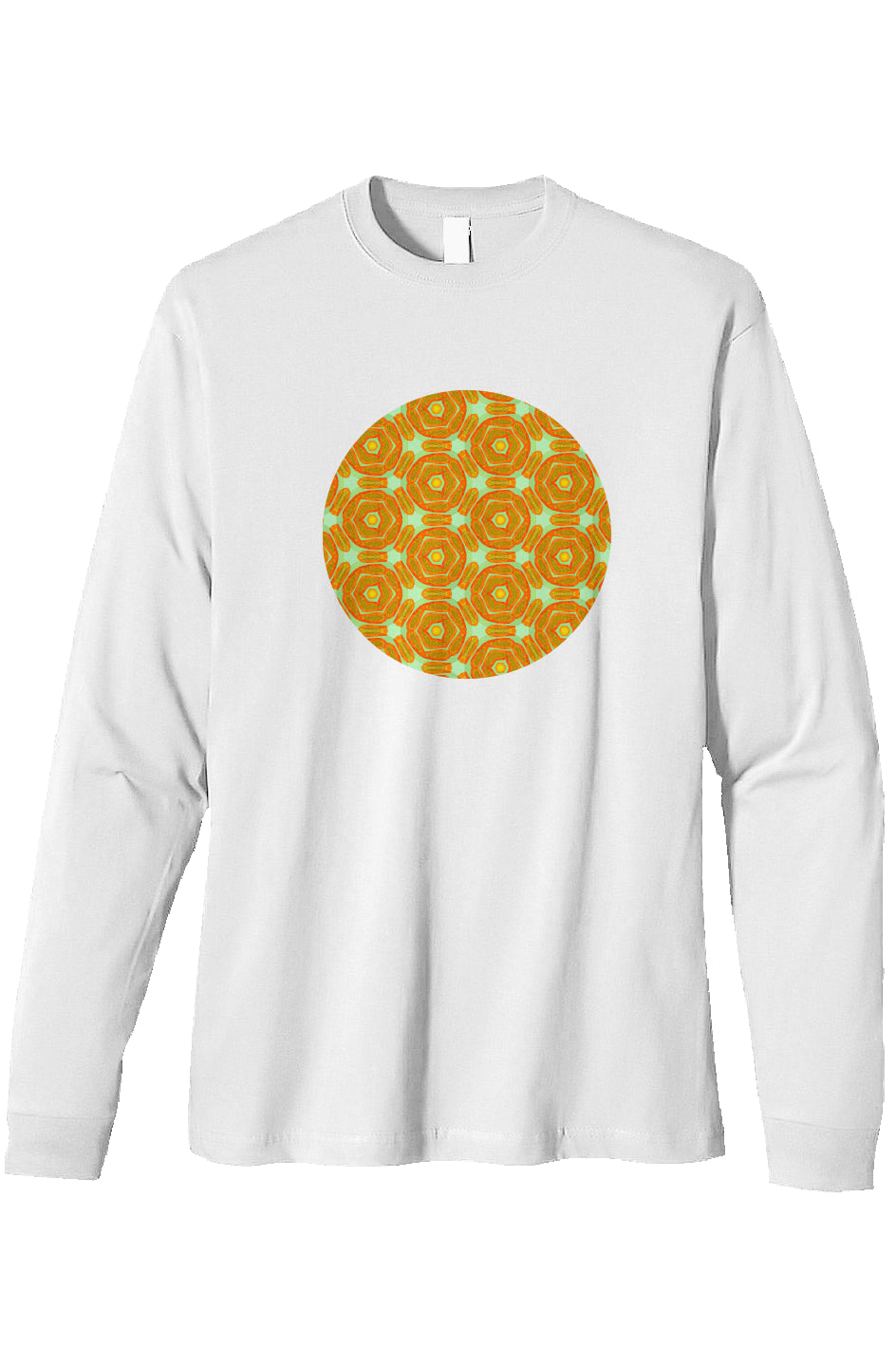 Organic Heavyweight Long Sleeve T-Shirt - Extra Papaya Circle