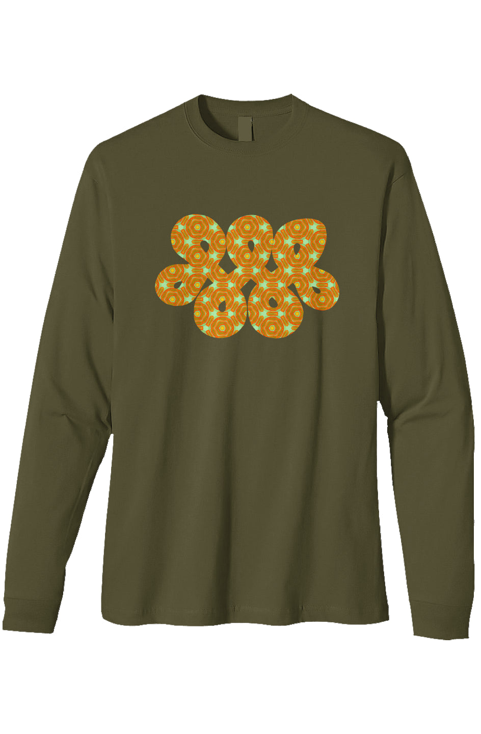 heavyweight long sleeve t shirt - Extra Papaya Infinity Loop