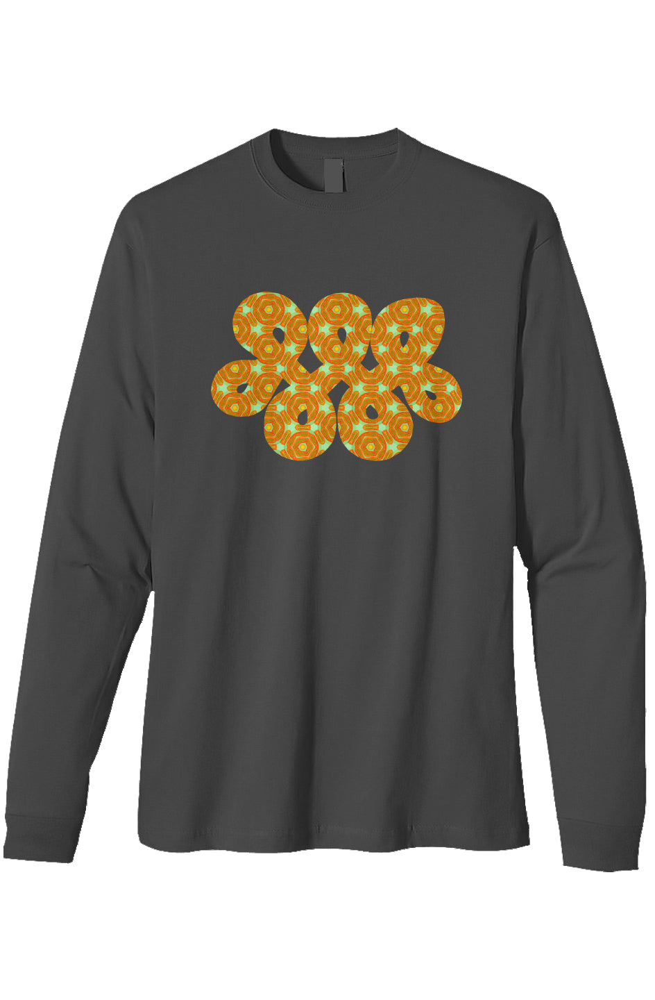 Organic Heavyweight Long Sleeve T-Shirt -Extra Papaya Infinity Loop
