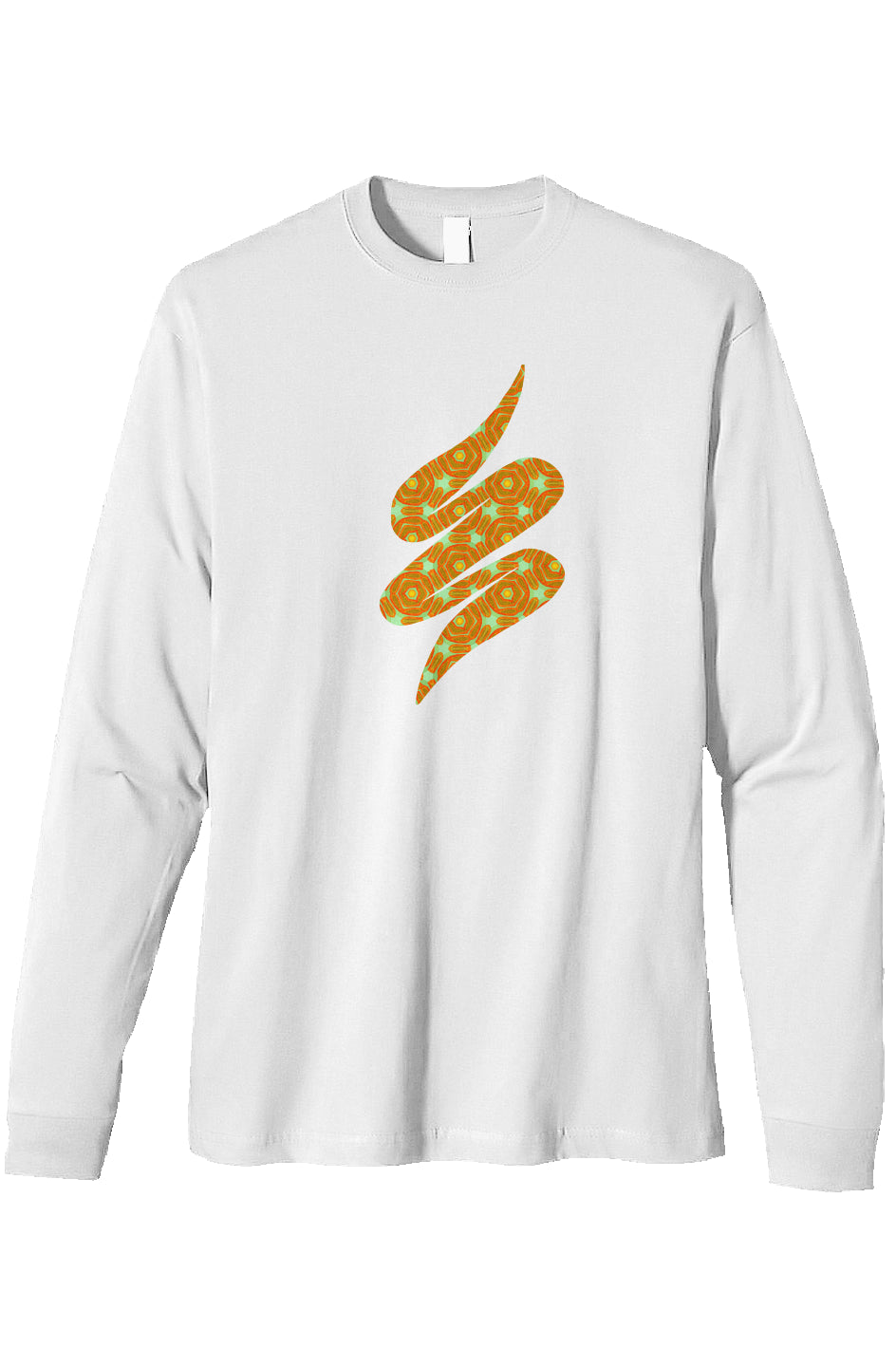 Organic Heavyweight Long Sleeve T-Shirt - Extra Papaya Swoop